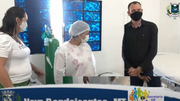 Prefeito César Périgo e Ana Paula Périgo entregam mais uma Ala de Síndromes Respiratórias Aguda (Ala Covid), dessa vez no PSF II, Distrito de Japuranã